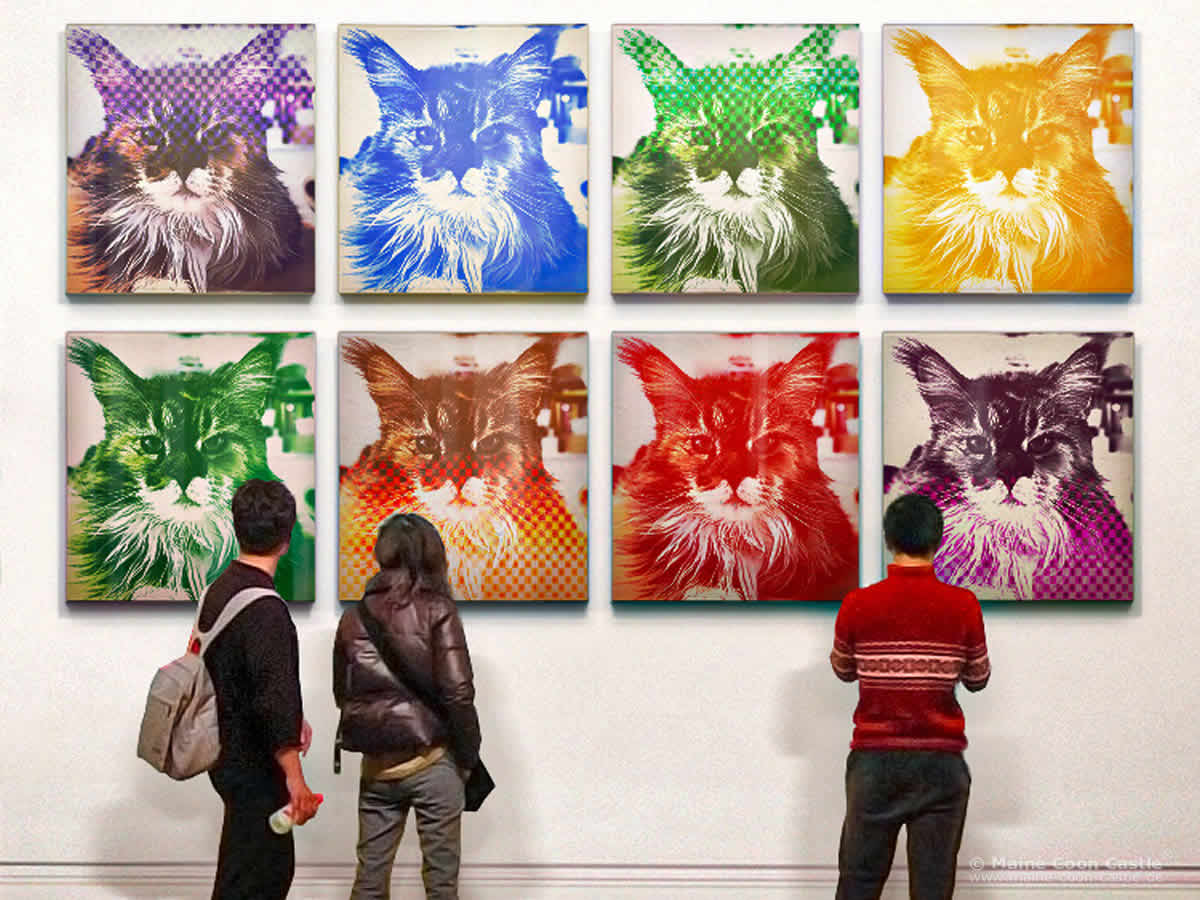 Andy Warhol – Wilma Andy Warhol: Maine Coon Katze Wilma